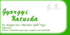 gyorgyi matuska business card